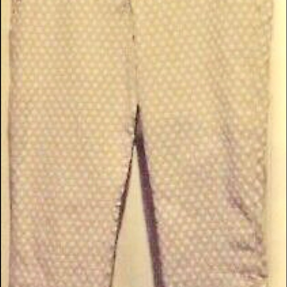Banana republic Hampton Fit pants beige white polka dots size 10